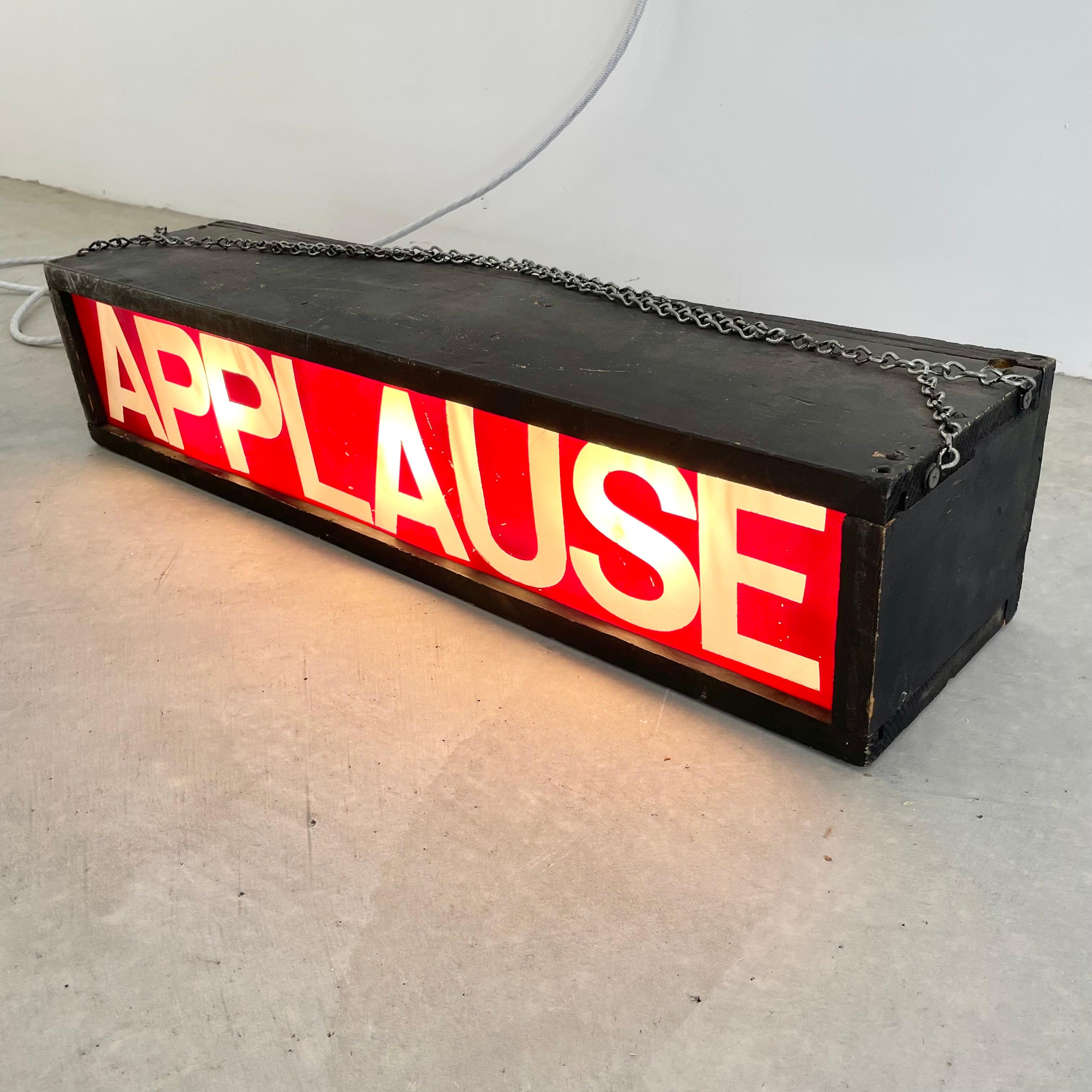 Light Up 'Applause' Film Studio Sign, 1980s Los Angeles 2
