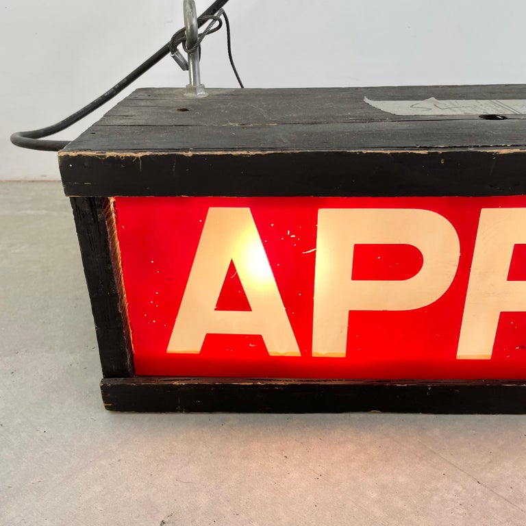 Light Up 'Applause' Film Studio Sign, 1980s Los Angeles at 1stDibs