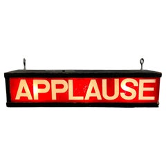Light Up 'Applause' Film Studio Sign, 1980s Los Angeles