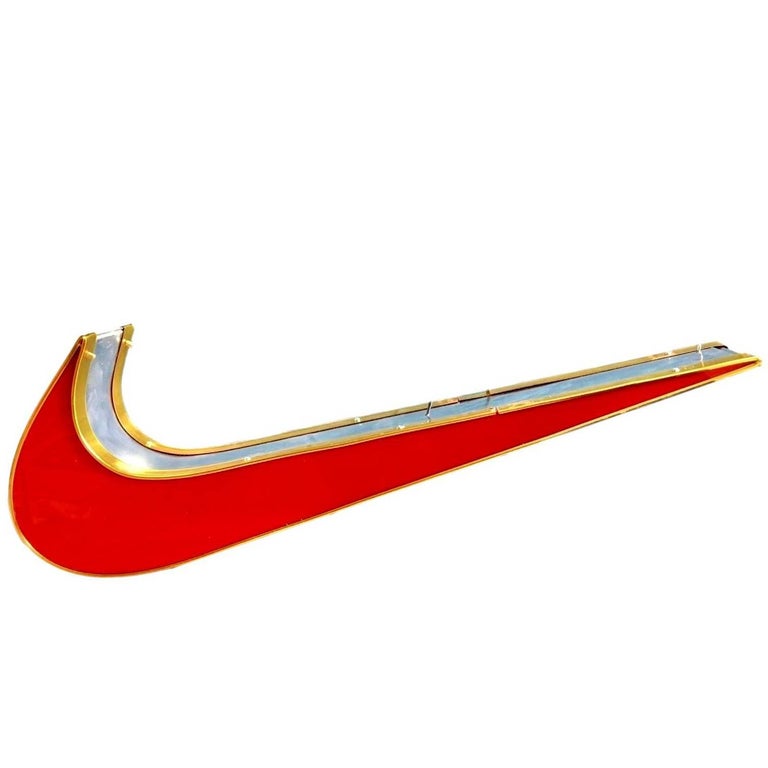 Light Up Nike Swoosh at 1stDibs | nike swoosh light, plastic nike swoosh, nike  swoosh ornament