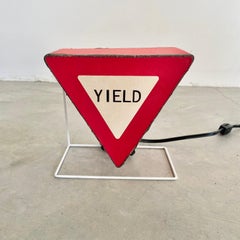 Light Up Paper 'Yield' Sign, 1980s