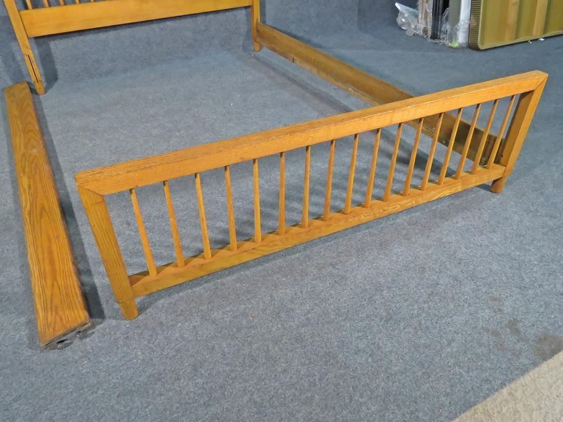 Light Walnut Bed Frame by Raymond Loewy In Good Condition For Sale In Brooklyn, NY