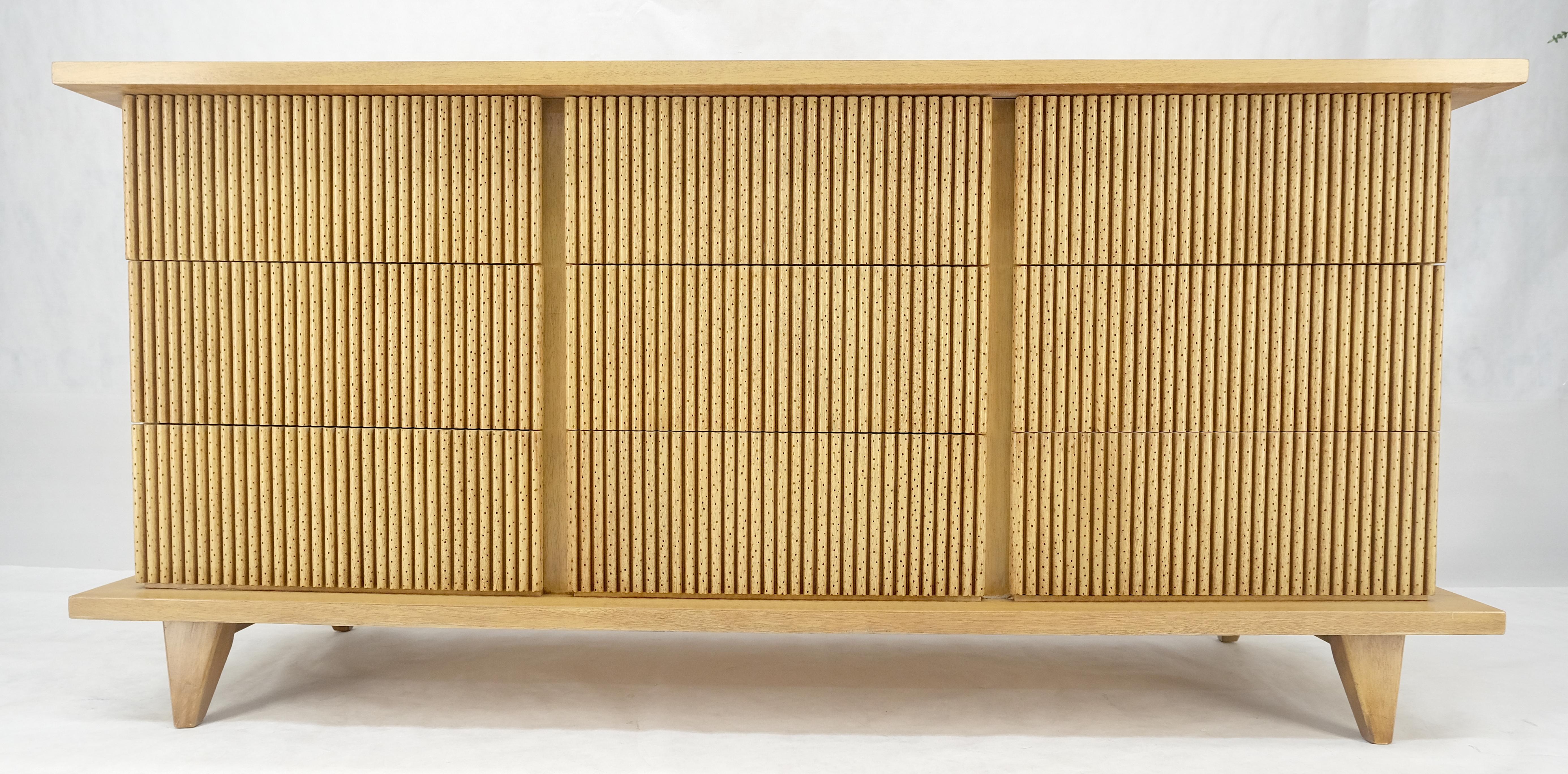 Light Walnussholz Schilf 9 Schubladen Mid Century Modern 65