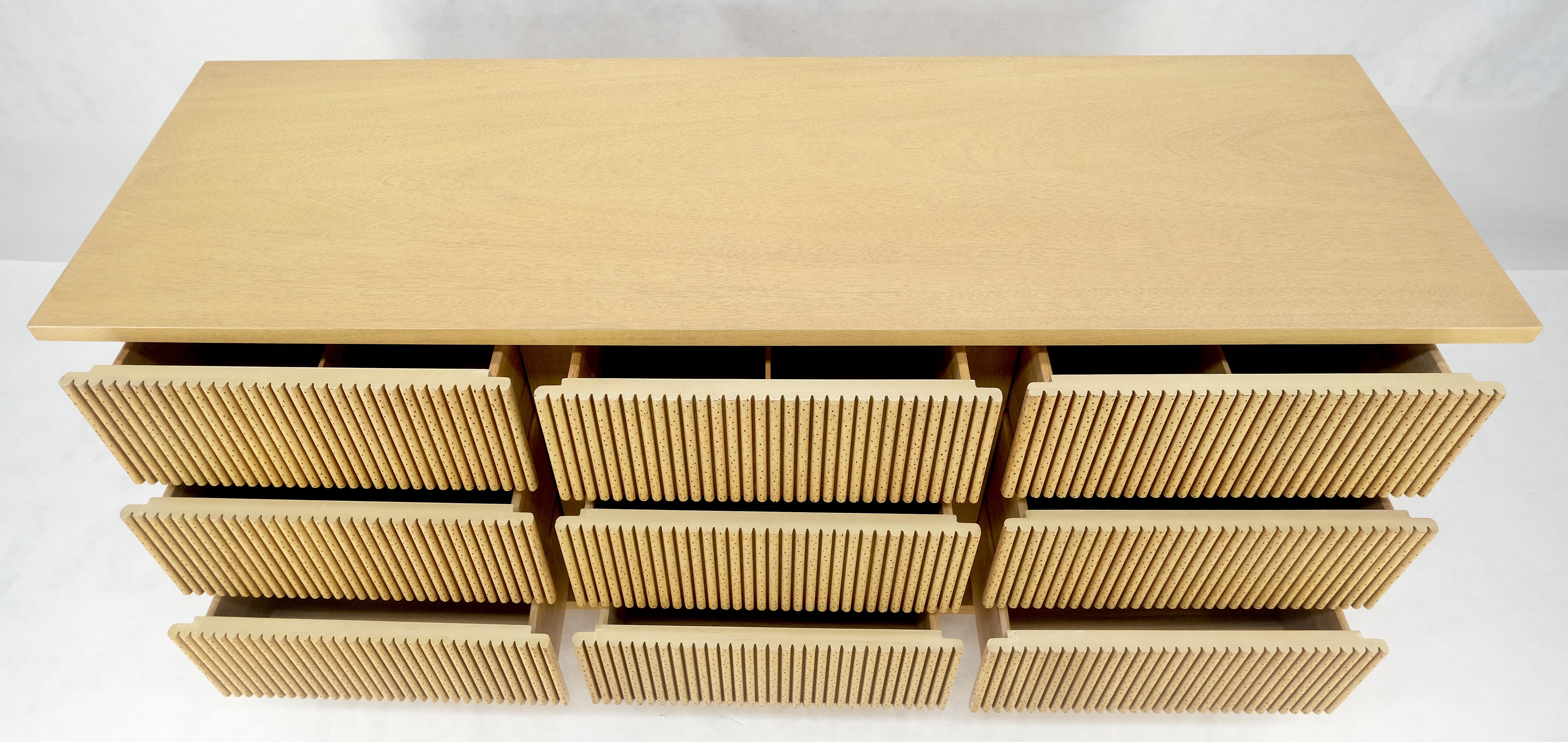 Light Walnussholz Schilf 9 Schubladen Mid Century Modern 65