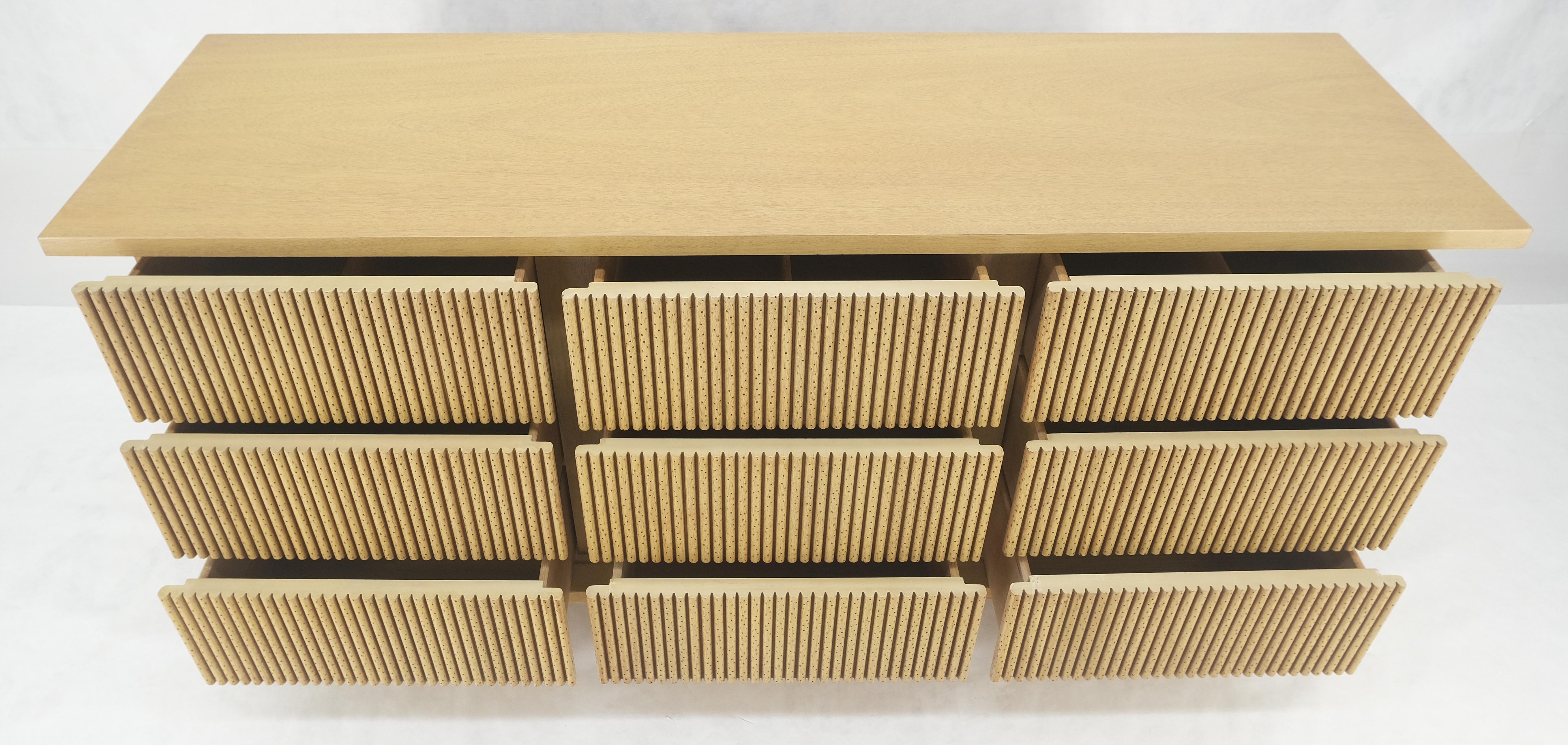 Light Walnussholz Schilf 9 Schubladen Mid Century Modern 65