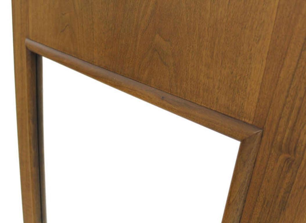Mid-Century Modern Light Walnut Robsjohn-Gibbings for Widdicomb Large Light Walnut Wall Mirror MINT For Sale