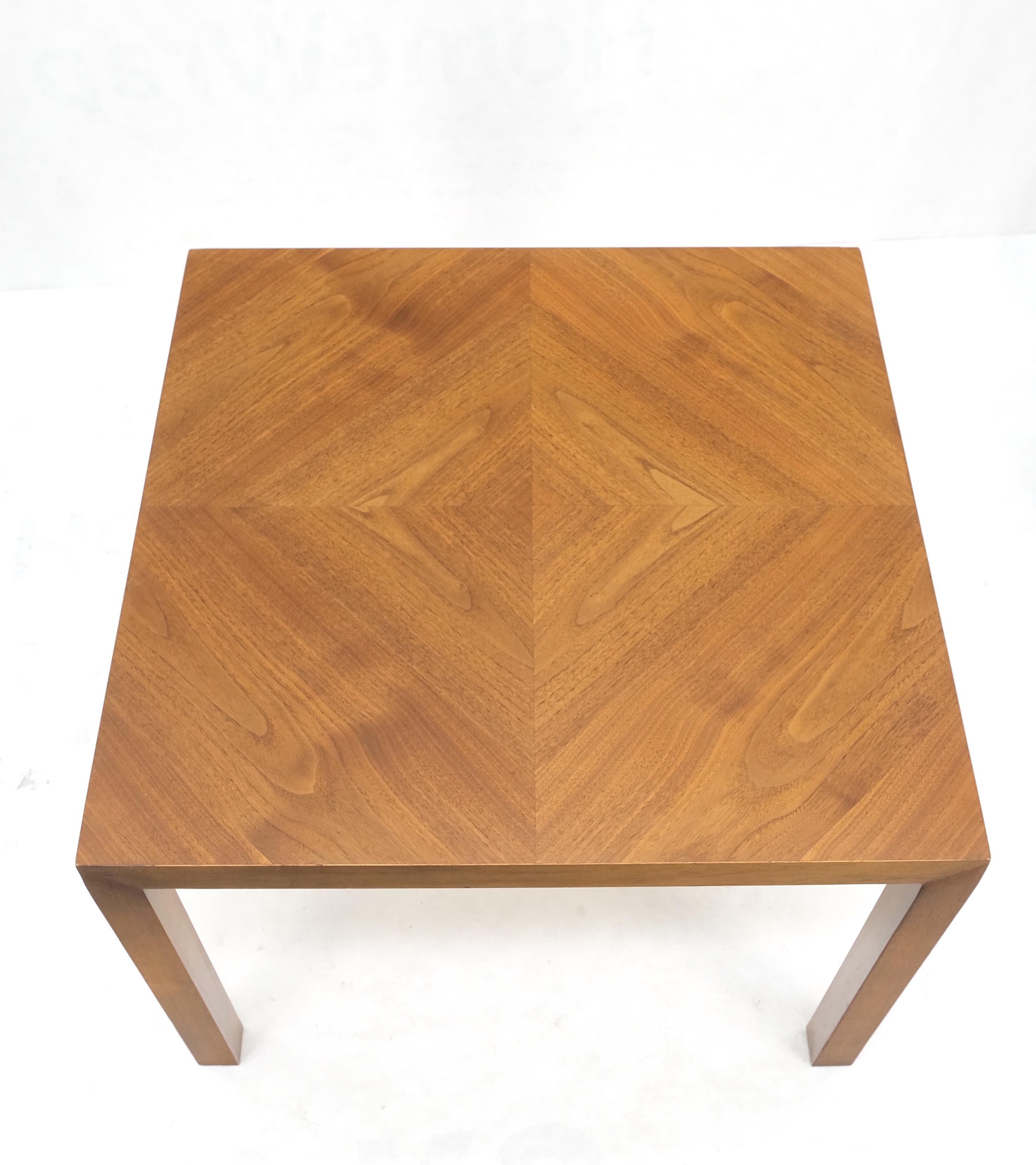 20th Century Light Walnut Square Mid-Century Modern Side End Table Mint! For Sale