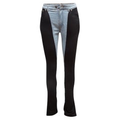Light Wash & Black Mugler Two-Tone Jeans Size US 27