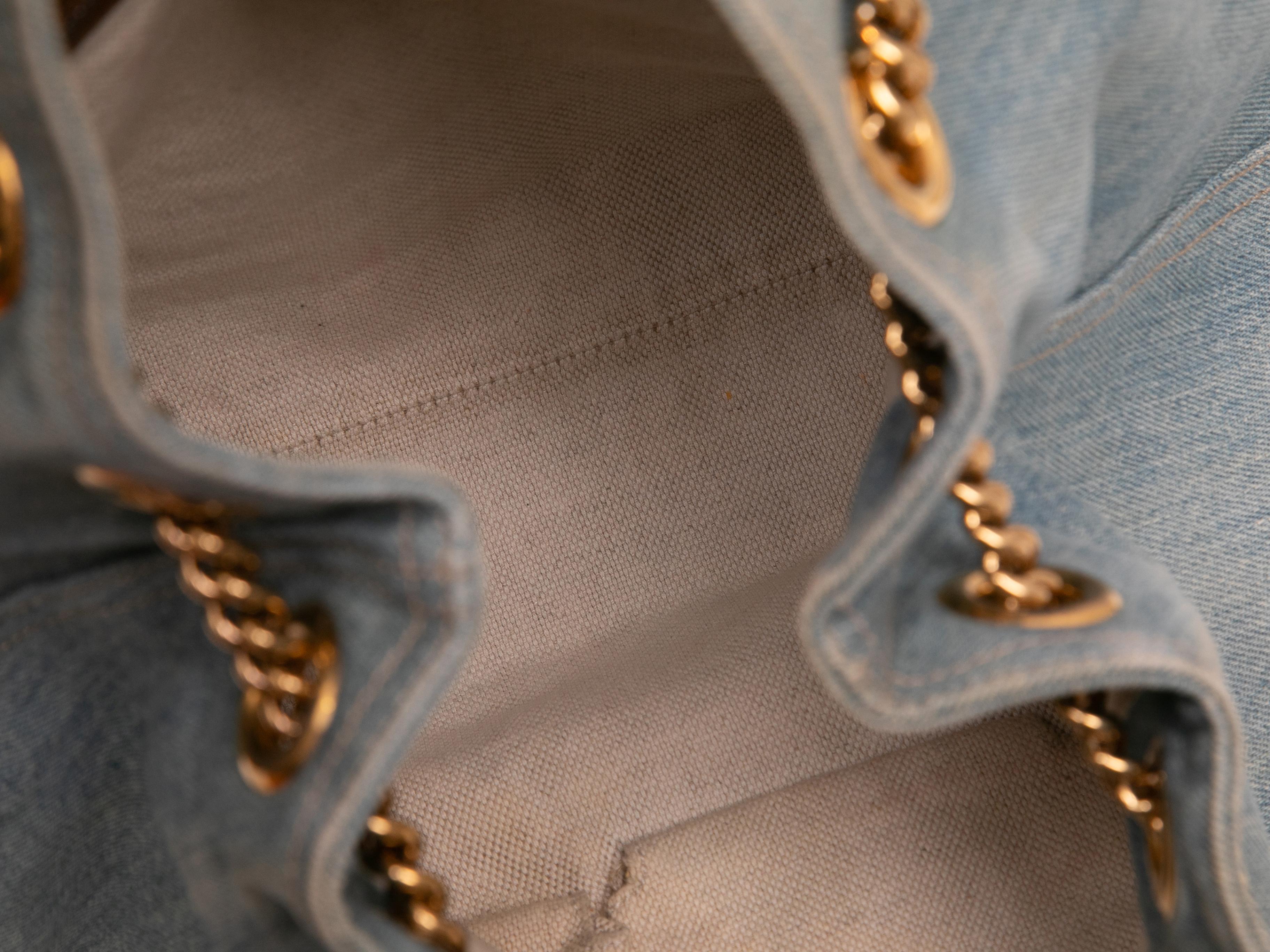 Light Wash Gucci Denim Soho Shoulder Bag For Sale 1
