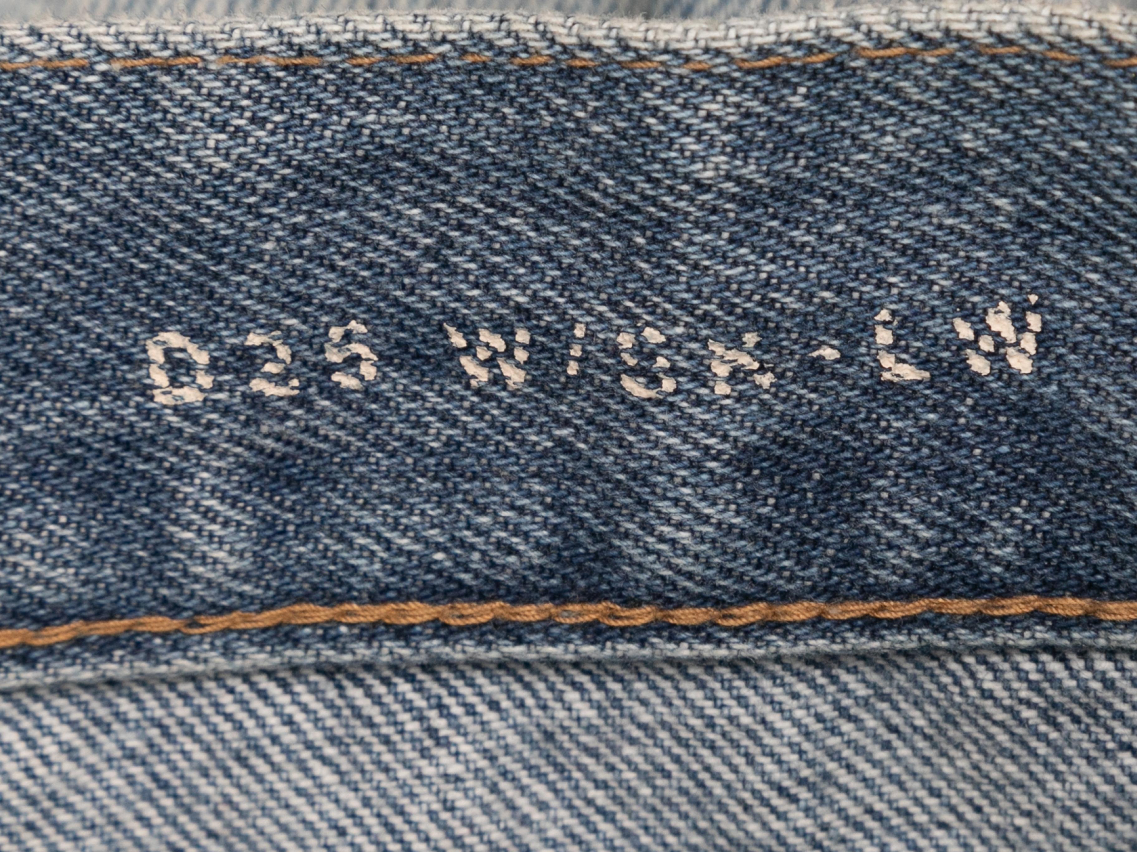 Women's Light Wash Saint Laurent Distressed Skinny Jeans Designer Size 25 For Sale