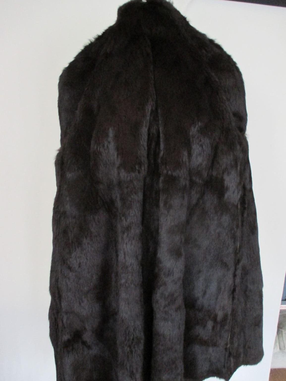 Light Weight Metallic Brown Leather Fur Swing Coat For Sale 3