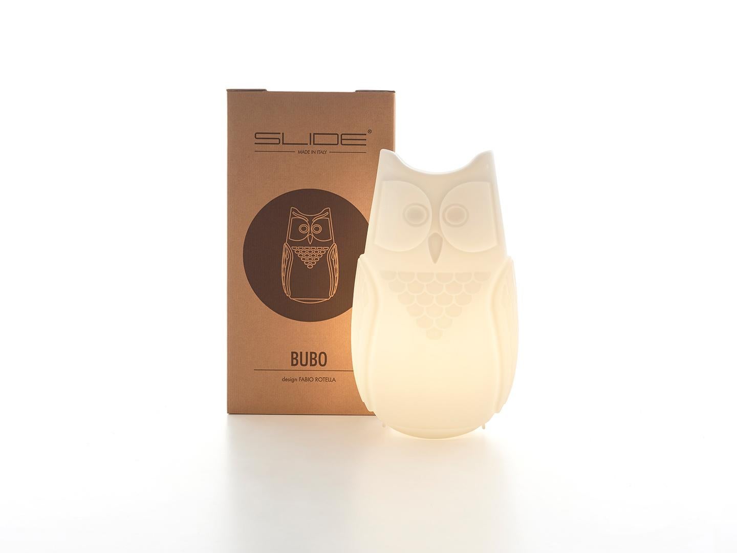 Other Light White Bubo Table Lamp by Fabio Rotella For Sale