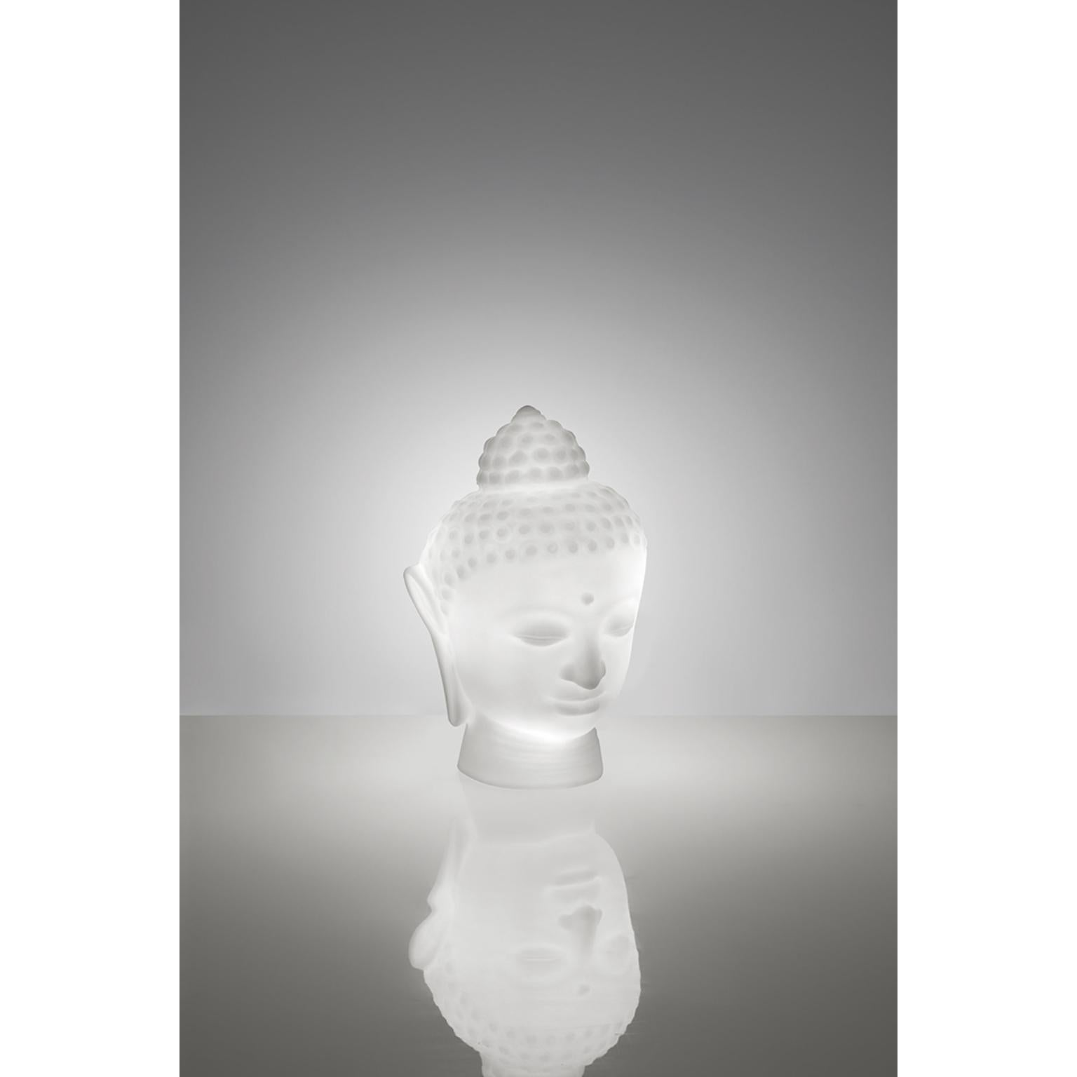 Light White Buddha Table Lamp by SLIDE Studio
Dimensions: D 20 x W 22 x H 34 cm.
Materials: Polyethylene.

Available in different color options. Prices may vary. This product is suitable for indoor and outdoor use. All our lamps can be wired