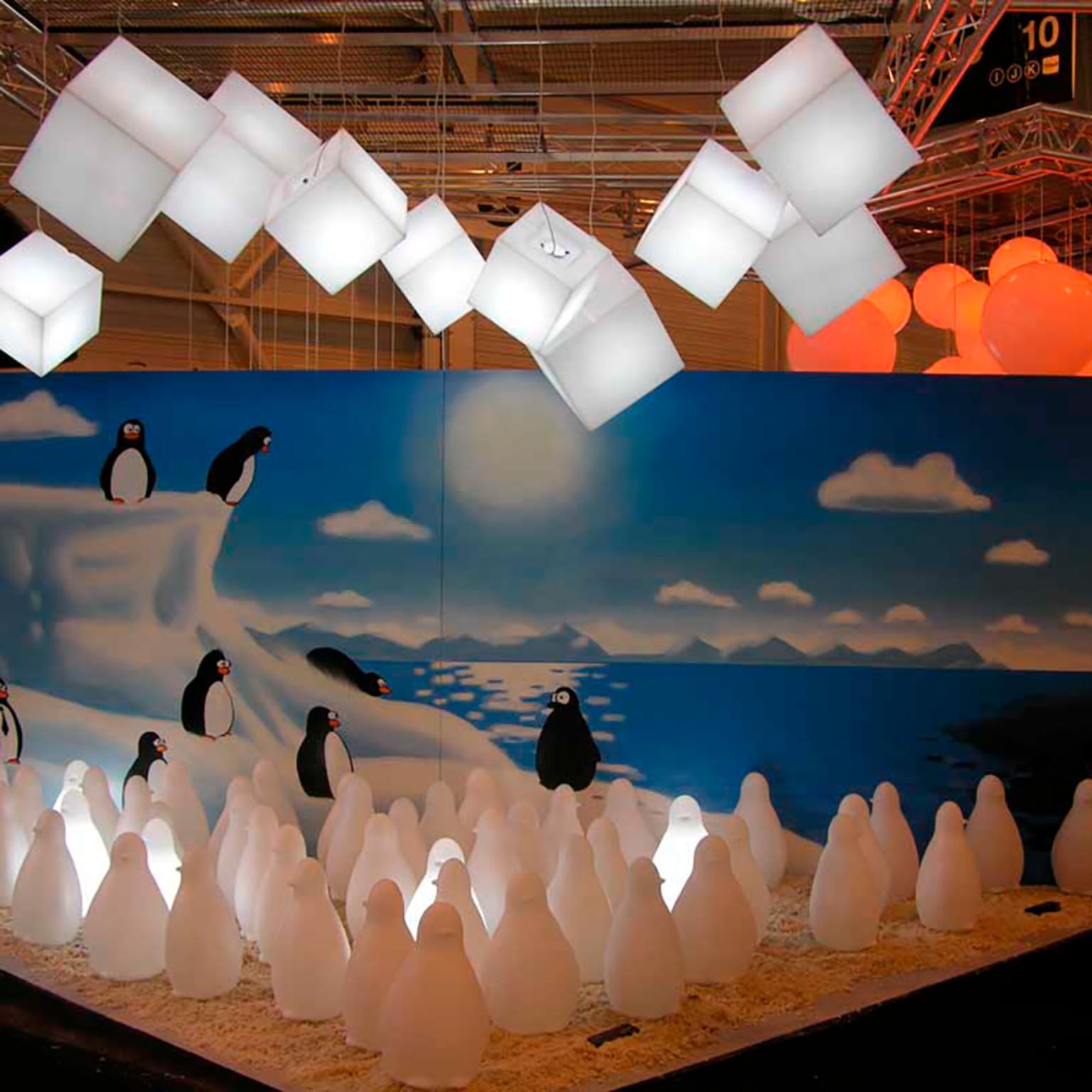 Postmoderno Lampada a sospensione Cubo 40 Light White di SLIDE Studio A in vendita