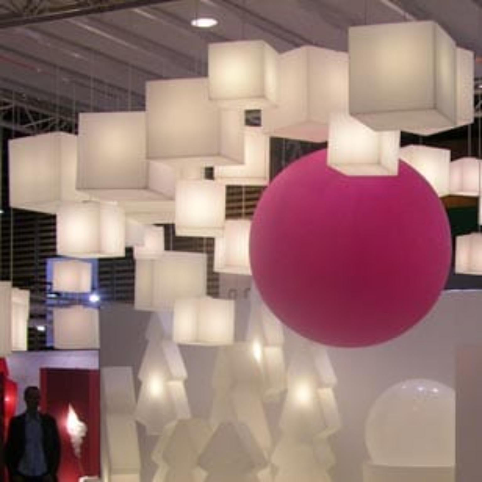 Italiano Lampada a sospensione Cubo 40 Light White di SLIDE Studio A in vendita