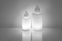 Lampe de table Fiamma blanche claire d'Alberto Ghirardello