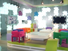 Lampadaire Puzzle blanc clair de SLIDE Studio