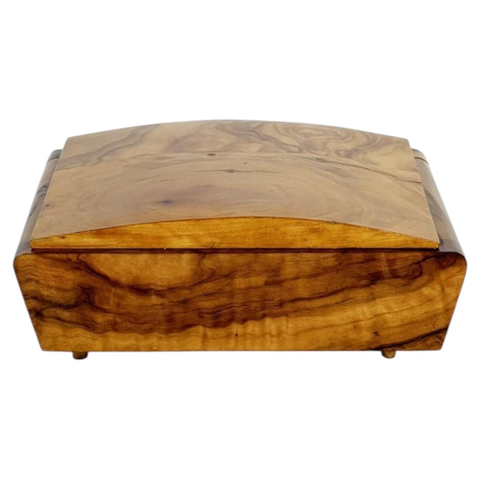 Light Wood Cigarette Box, France, 1930s For Sale