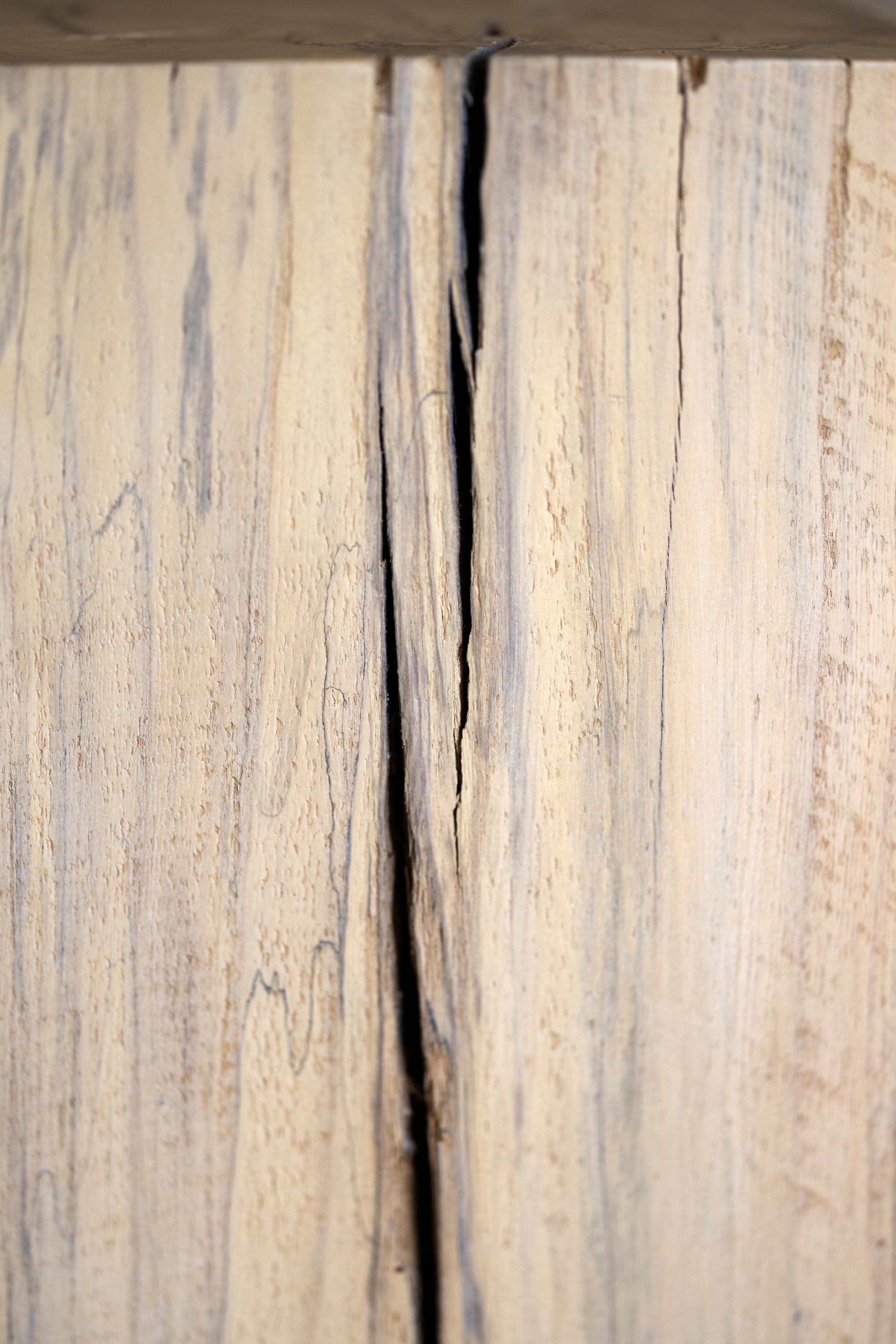 Light Wood Cube Side Table 15