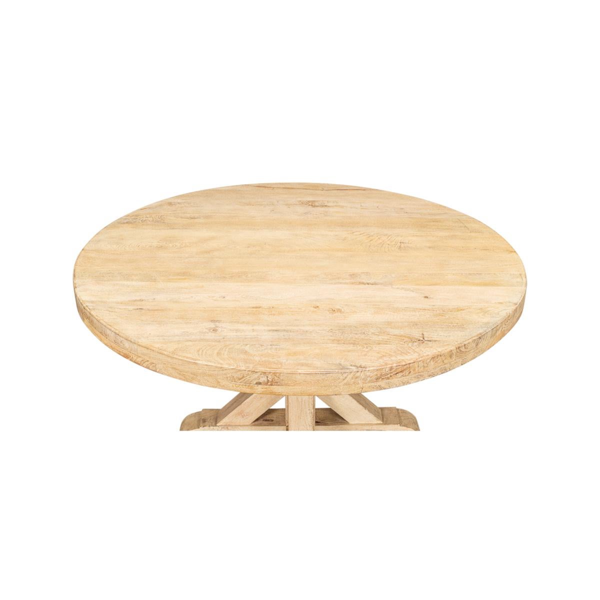round light wood dining table