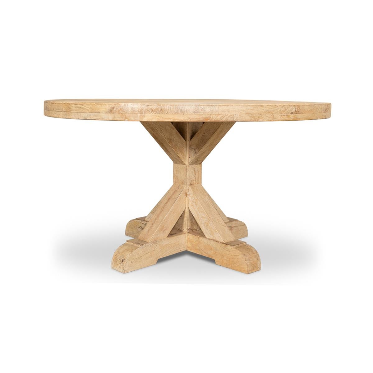 round dining table light wood