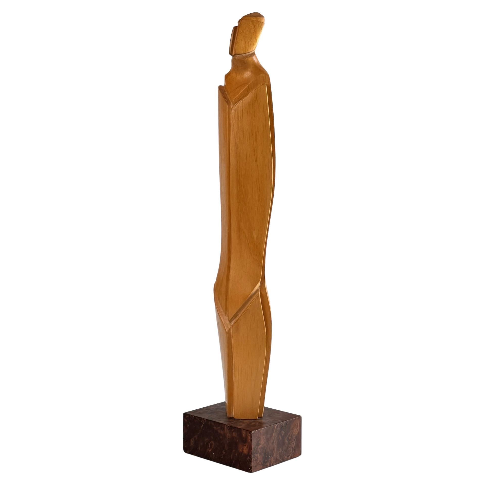 Light wood sculpture by Pierre Dedieu For Sale