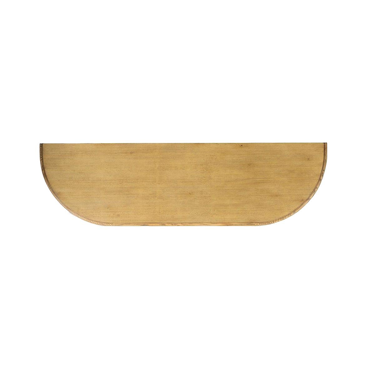 Contemporary Light Wood Traditional Console Table For Sale