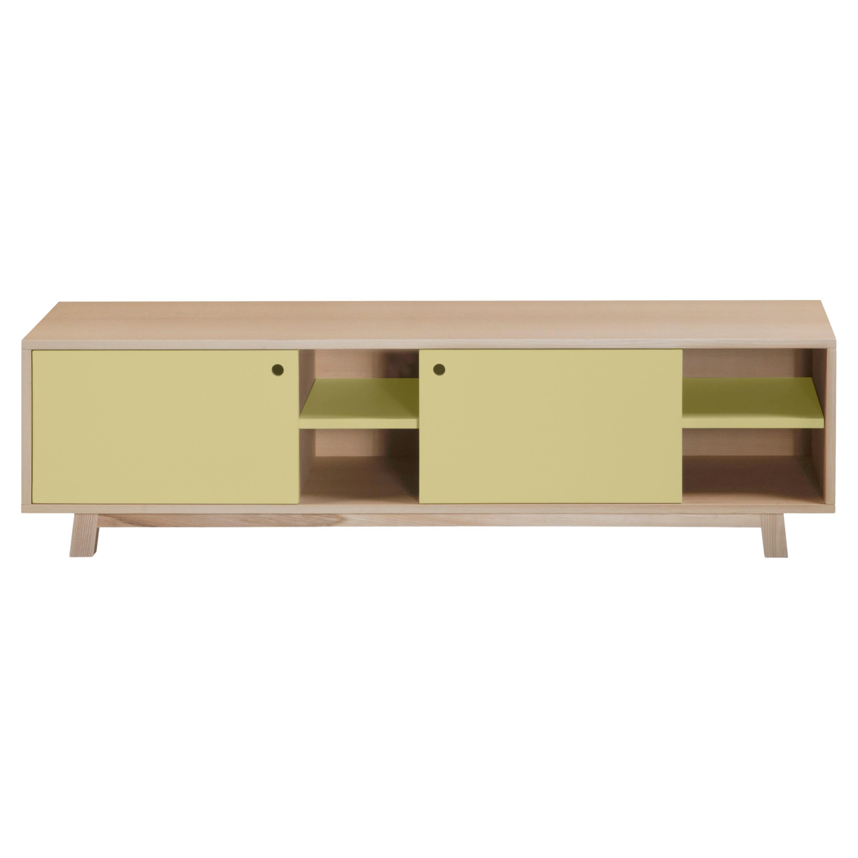 light yellow 2-door TV cabinet in wood, scandinavian design with 11 colours  For Sale at 1stDibs | scandinavian door, tv stand yellow, scandinavian  style door