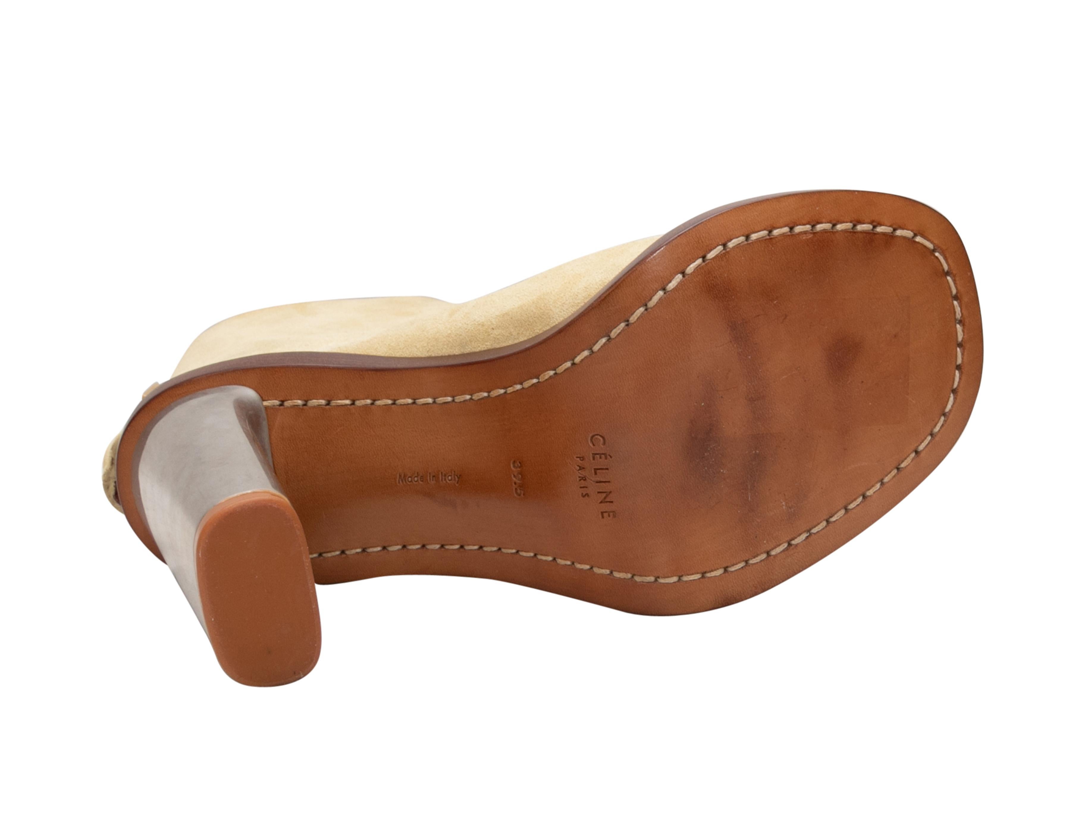 Donna Sandalo infradito con tacco Celine giallo chiaro Taglia 39,5 in vendita