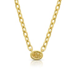 Ciondolo con diamante giallo chiaro taglio ovale