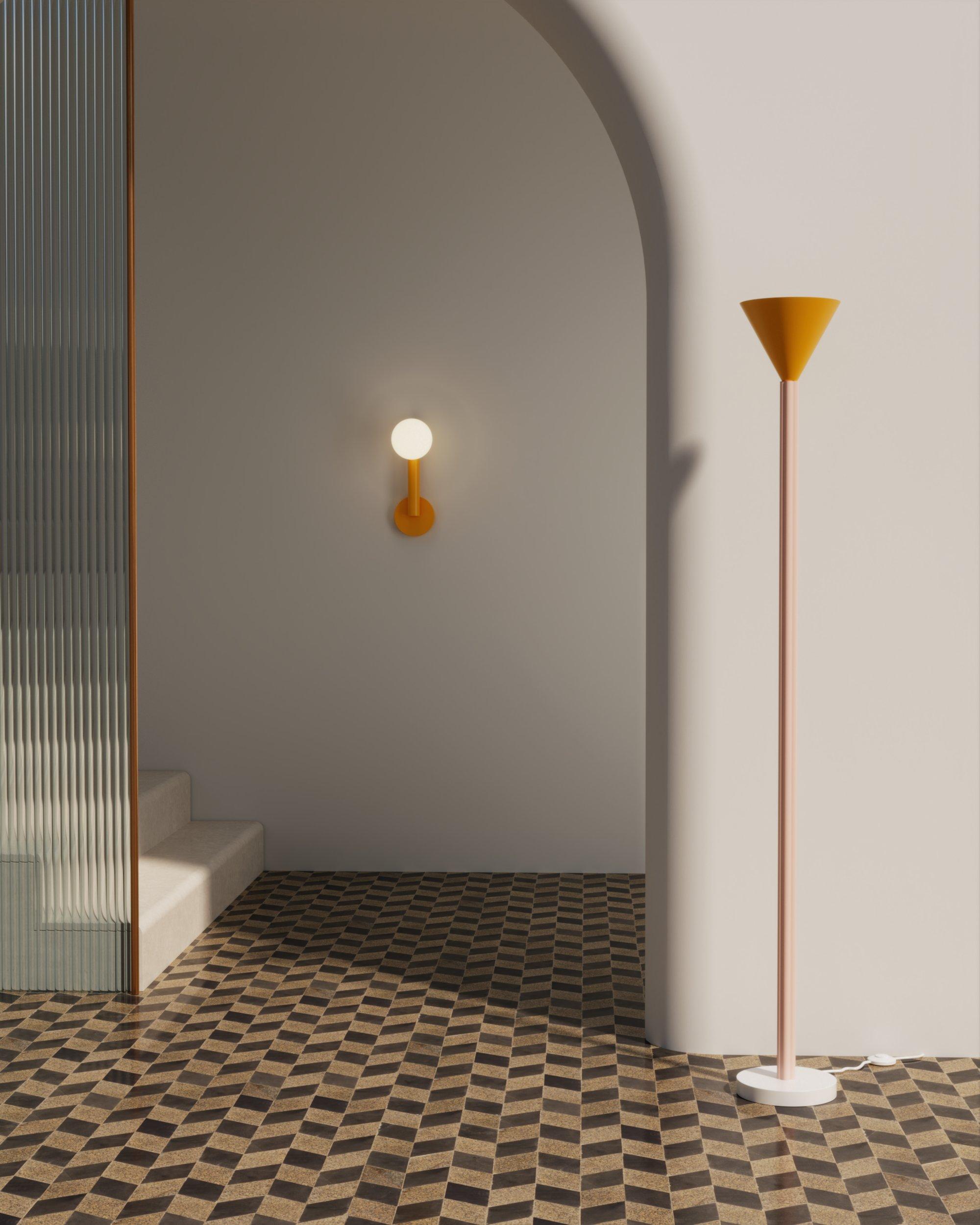 Lampadaire jaune clair A.Profiles par Atelier Areti en vente 1