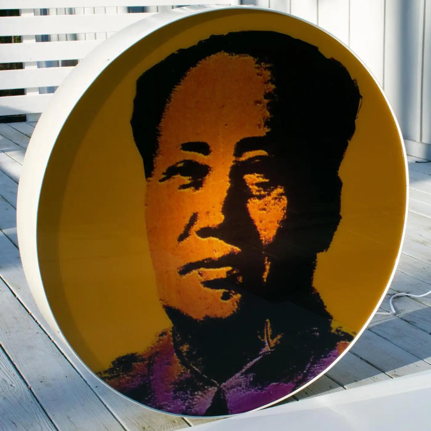 Lightbox Acrylic Print, Mao Tse Tung Silkscreen, circa 1970 For Sale 9