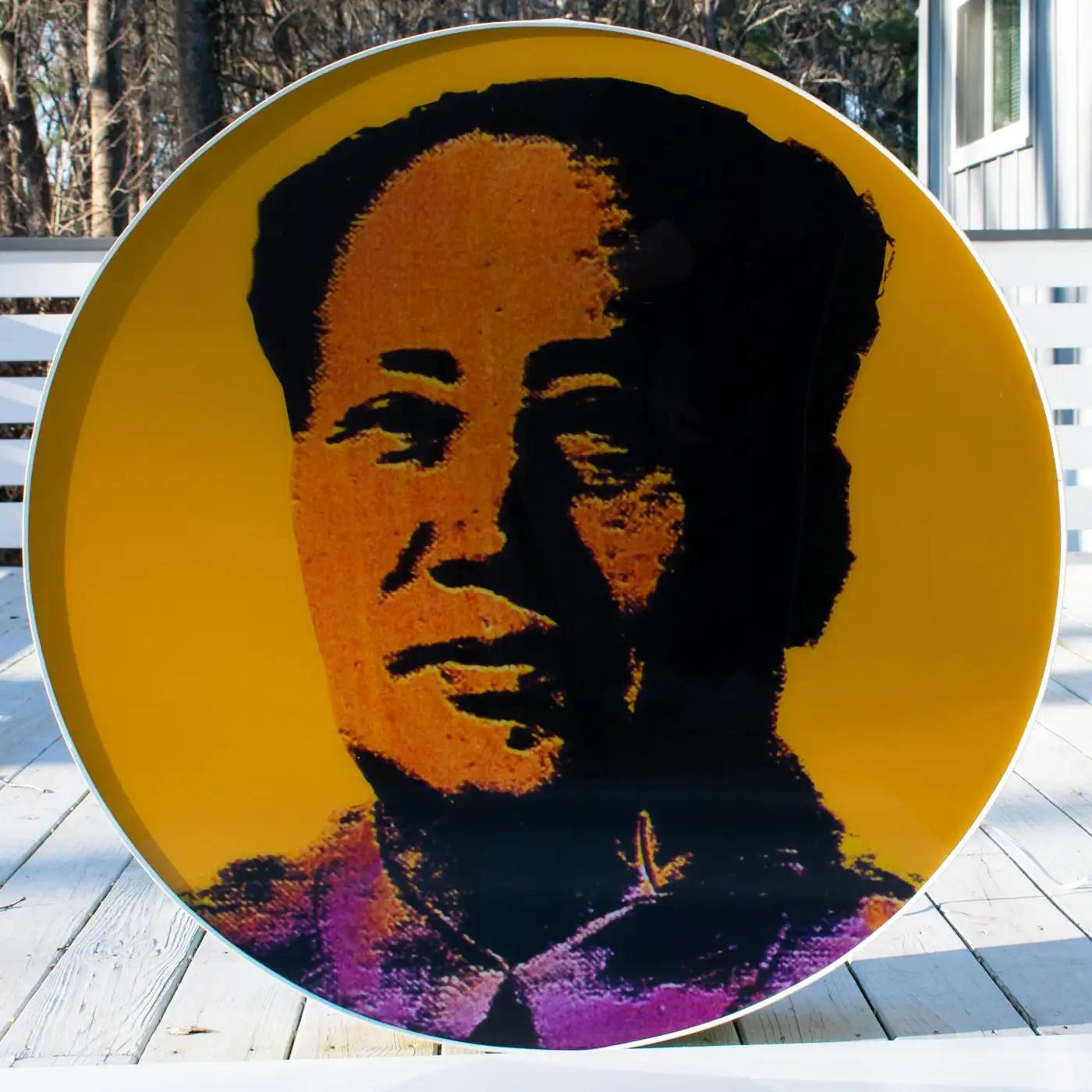 Post-Modern Lightbox Acrylic Print, Mao Tse Tung Silkscreen, circa 1970 For Sale
