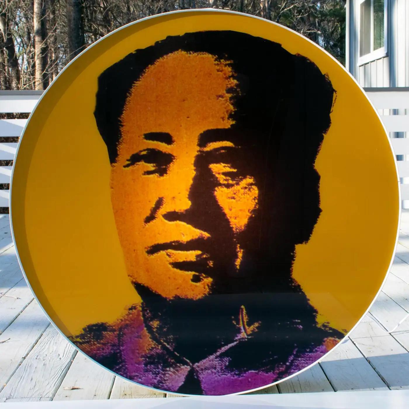 American Lightbox Acrylic Print, Mao Tse Tung Silkscreen, circa 1970 For Sale