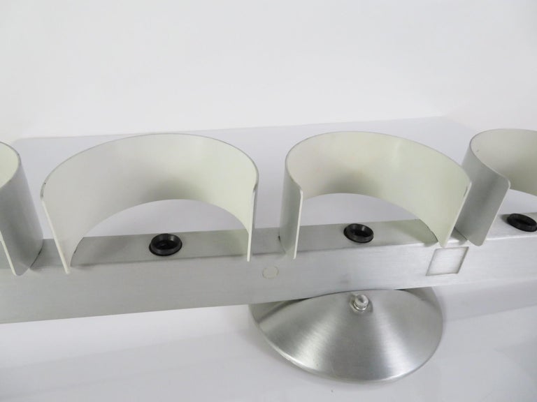 American  Lightcraft of California Vanity Bathroom Sink Aluminum Wall Light Space Modern For Sale