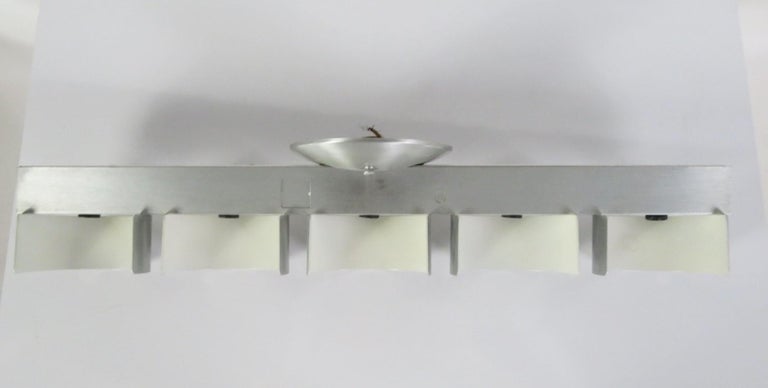  Lightcraft of California Vanity Bathroom Sink Aluminum Wall Light Space Modern In Good Condition For Sale In Miami, FL