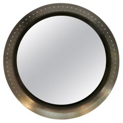 Lighted Accent Mirror 'DC-1' in Patinated Brass by Gallery L7
