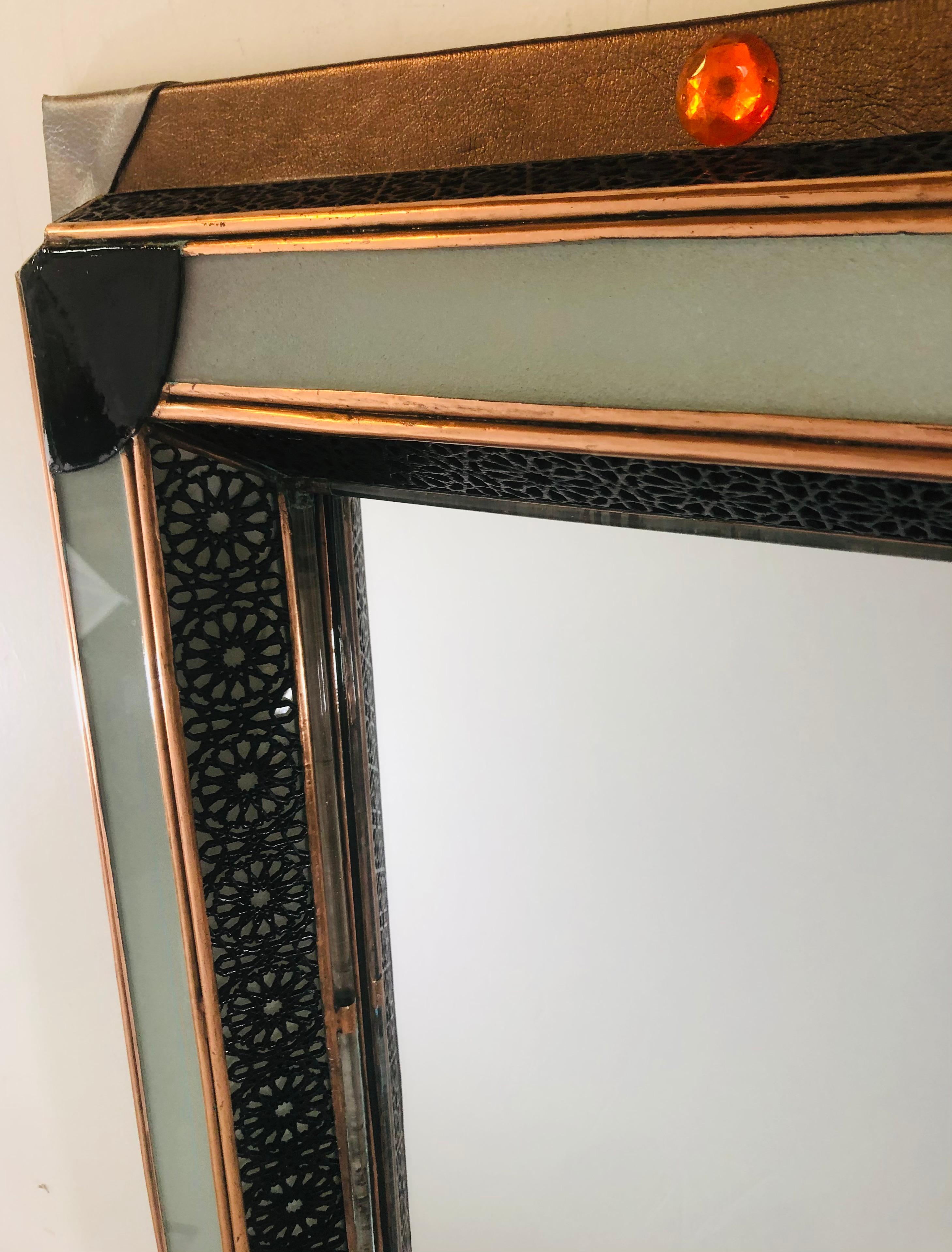 Beleuchteter Art-Déco-Spiegel für den Waschtisch oder Wandspiegel (Unbekannt) im Angebot