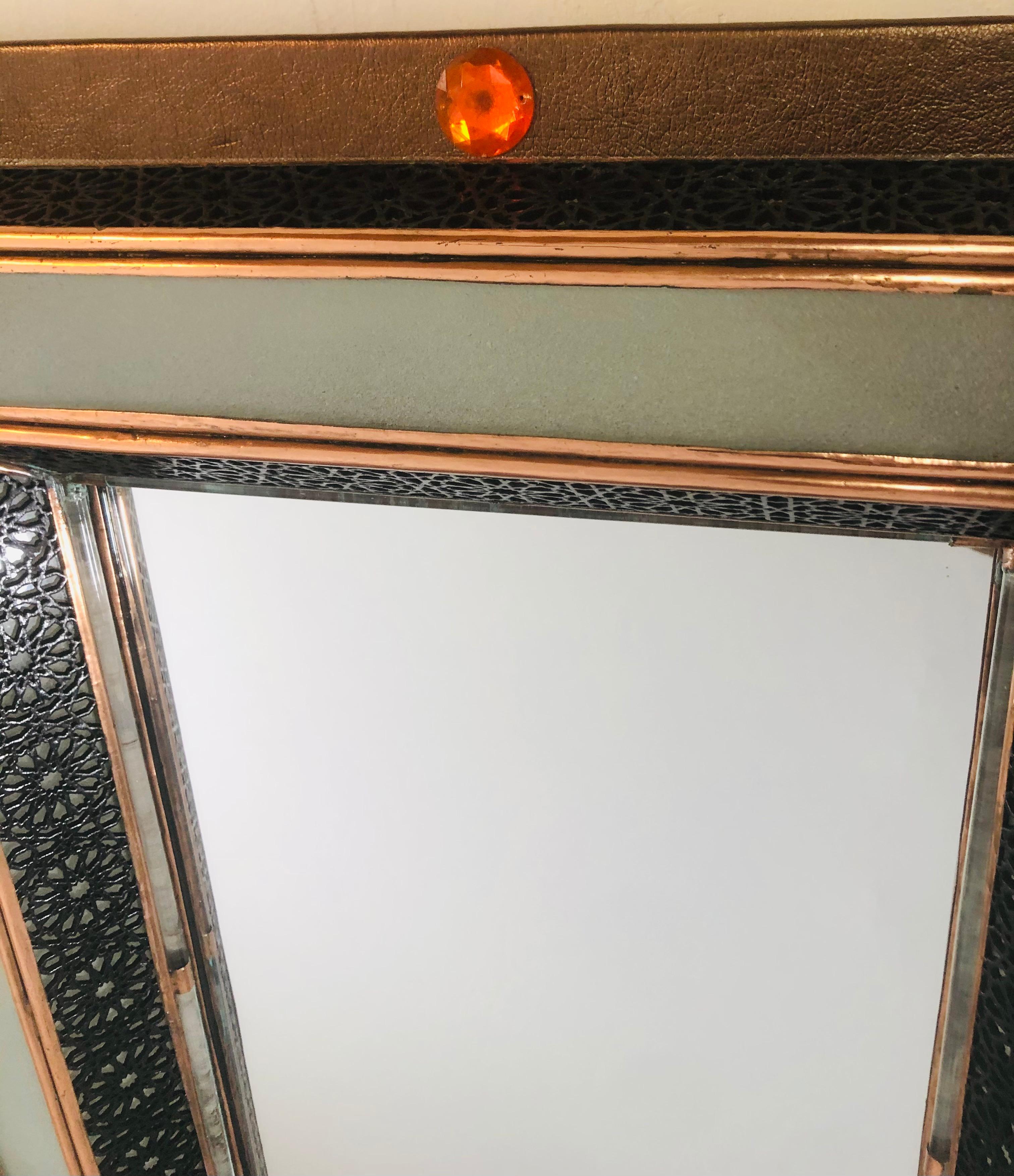 Beleuchteter Art-Déco-Spiegel für den Waschtisch oder Wandspiegel im Zustand „Gut“ im Angebot in Plainview, NY