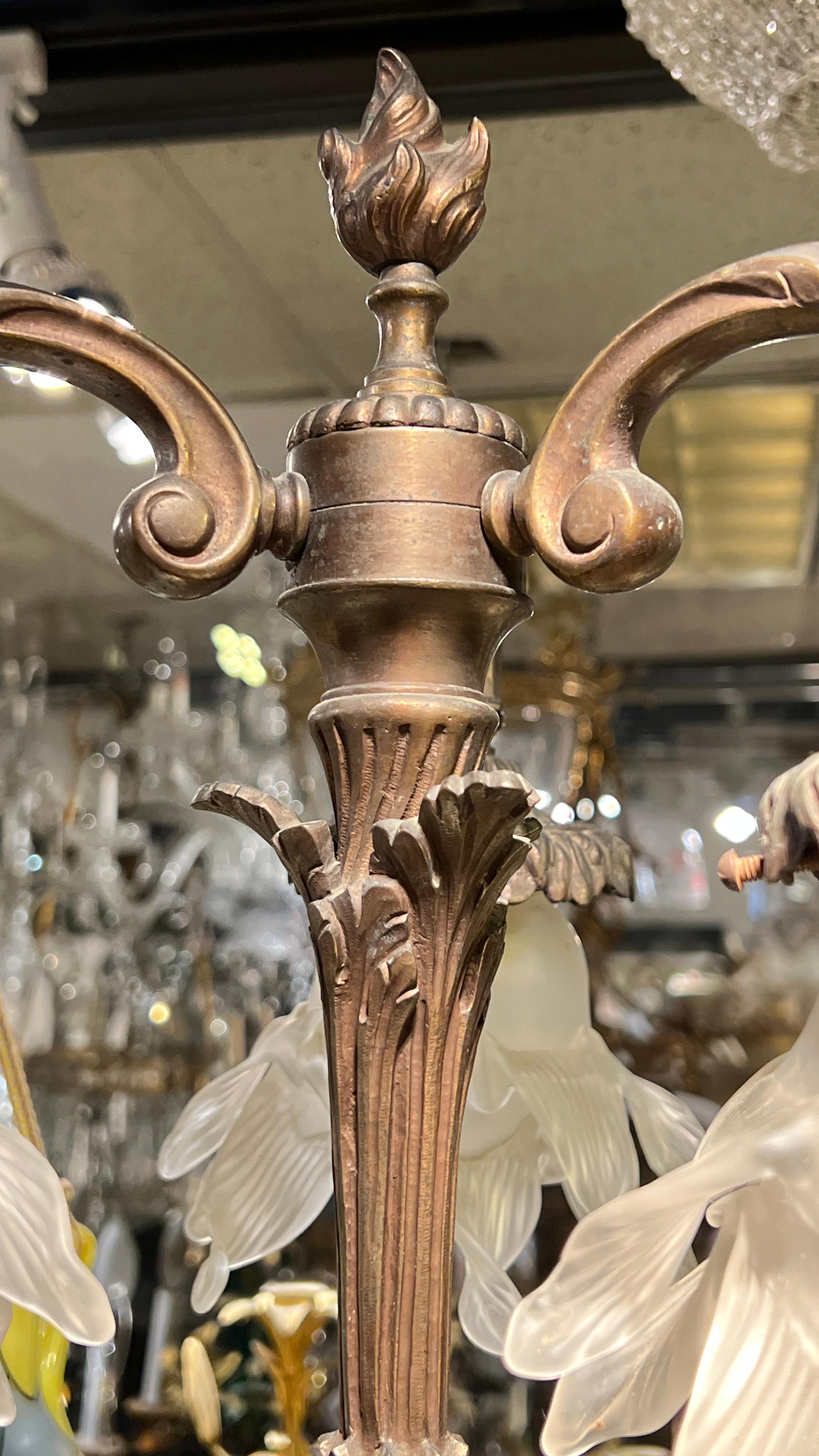 Sculpture / Lampe en bronze éclairée d'après Emile Louis Picault en vente 3