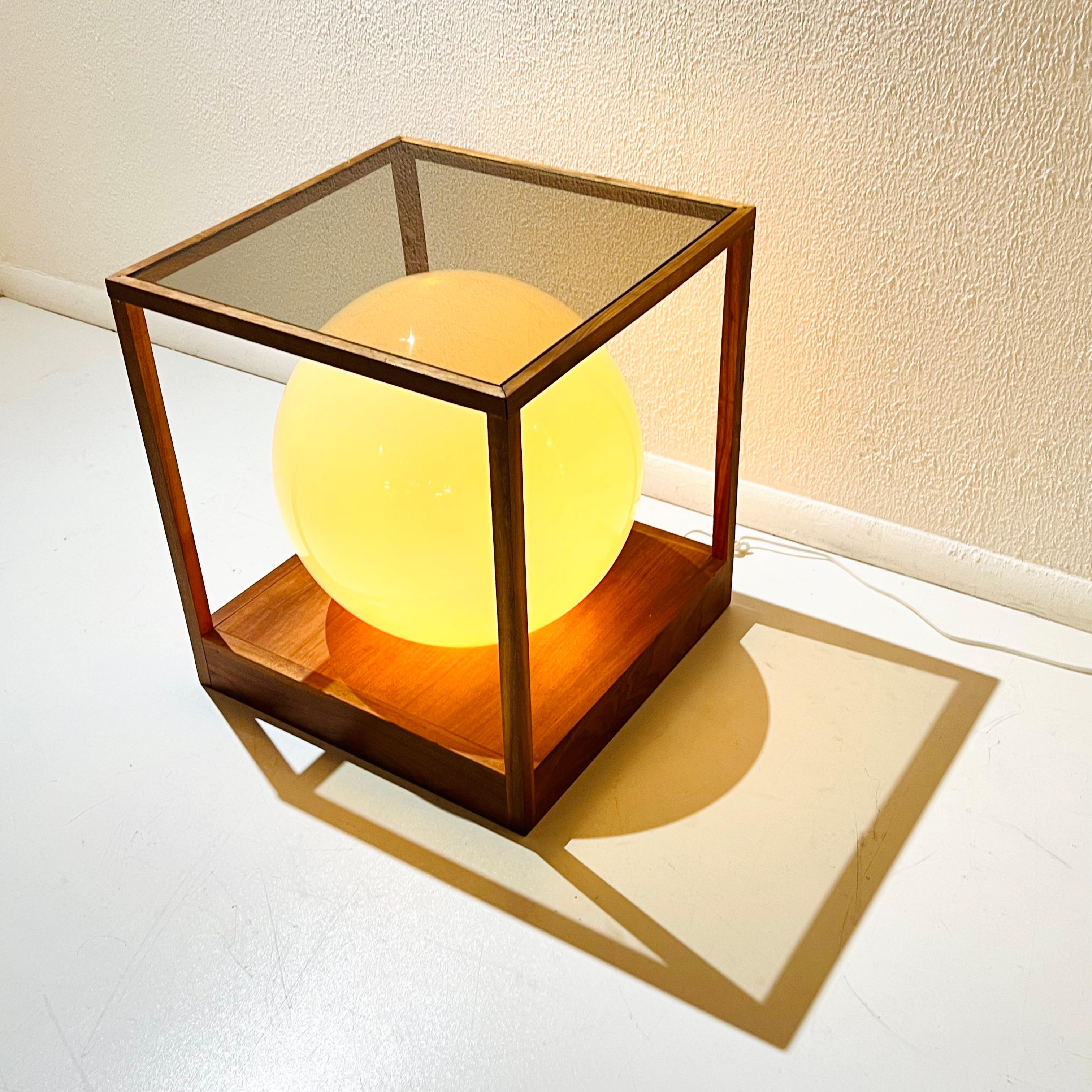 Mid-Century Modern Lighted Globe Side Table by Paul Mayen for Habitat For Sale