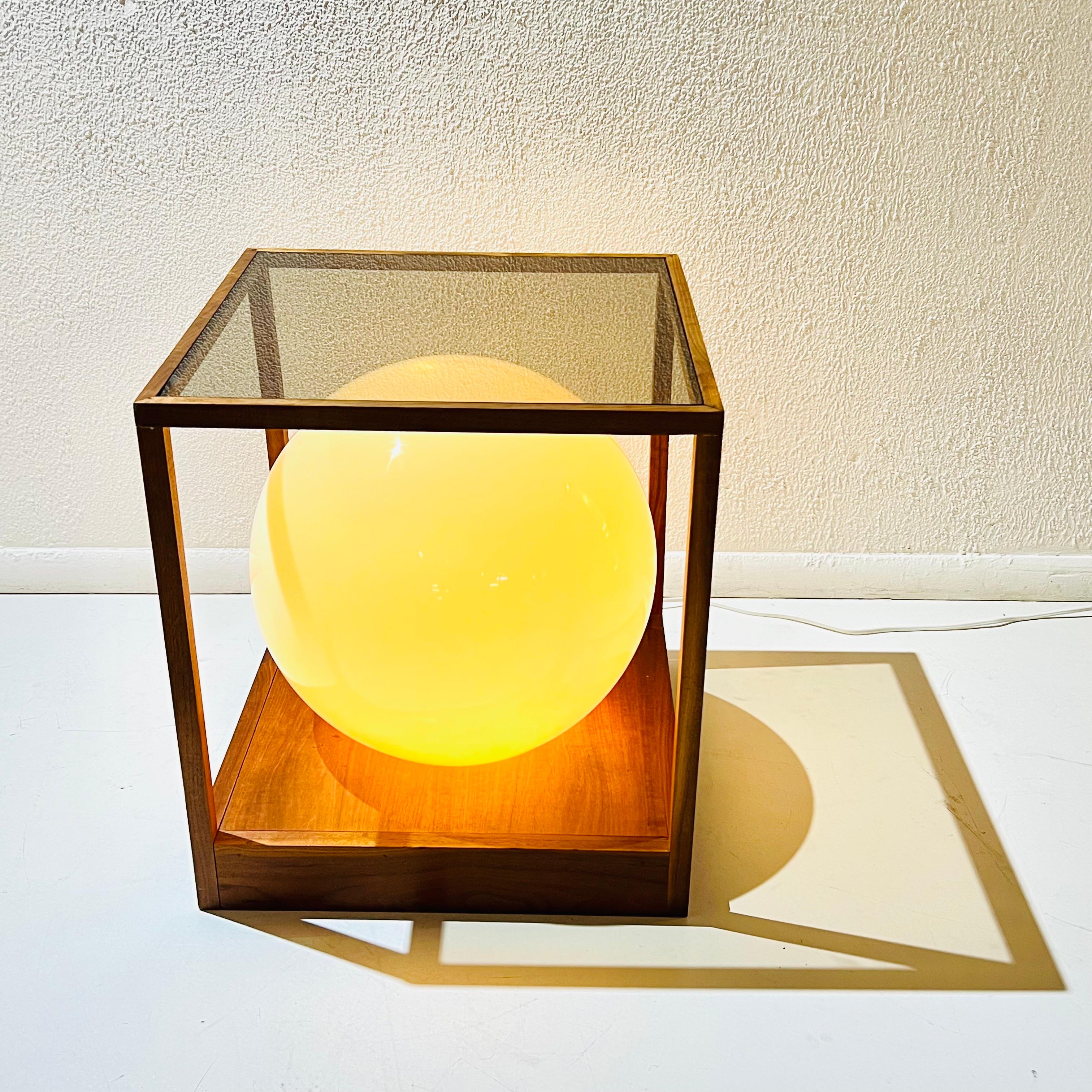 Lighted Globe Side Table by Paul Mayen for Habitat In Good Condition For Sale In Dallas, TX