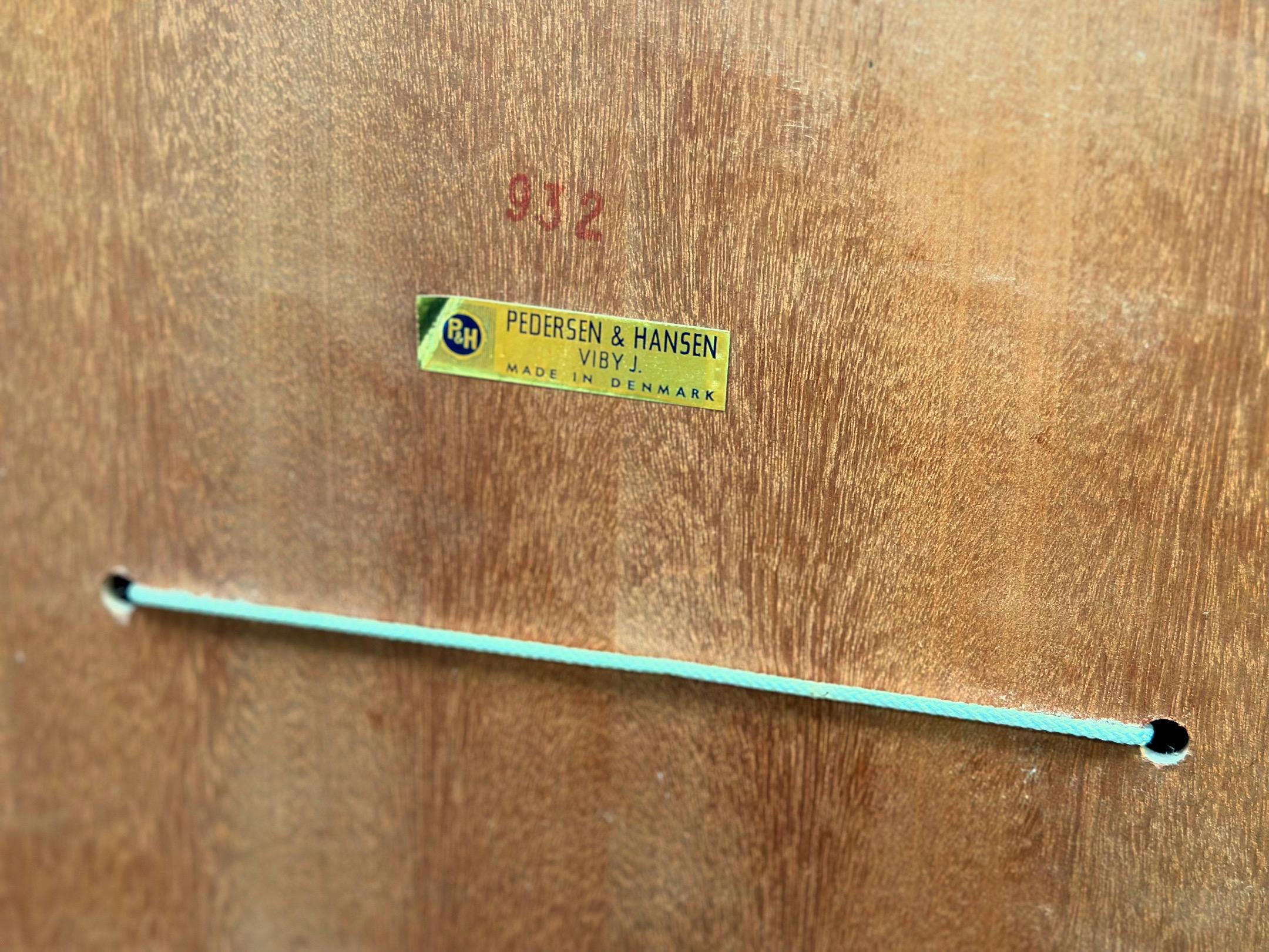 Beleuchteter Spiegel von Pedersen & Hansen, Dänischer Moderner Schattenkasten aus Teakholz im Angebot 5