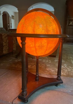 Lighted Replogle Heirloom 16 Inch Globe on Stand, c. 1970's