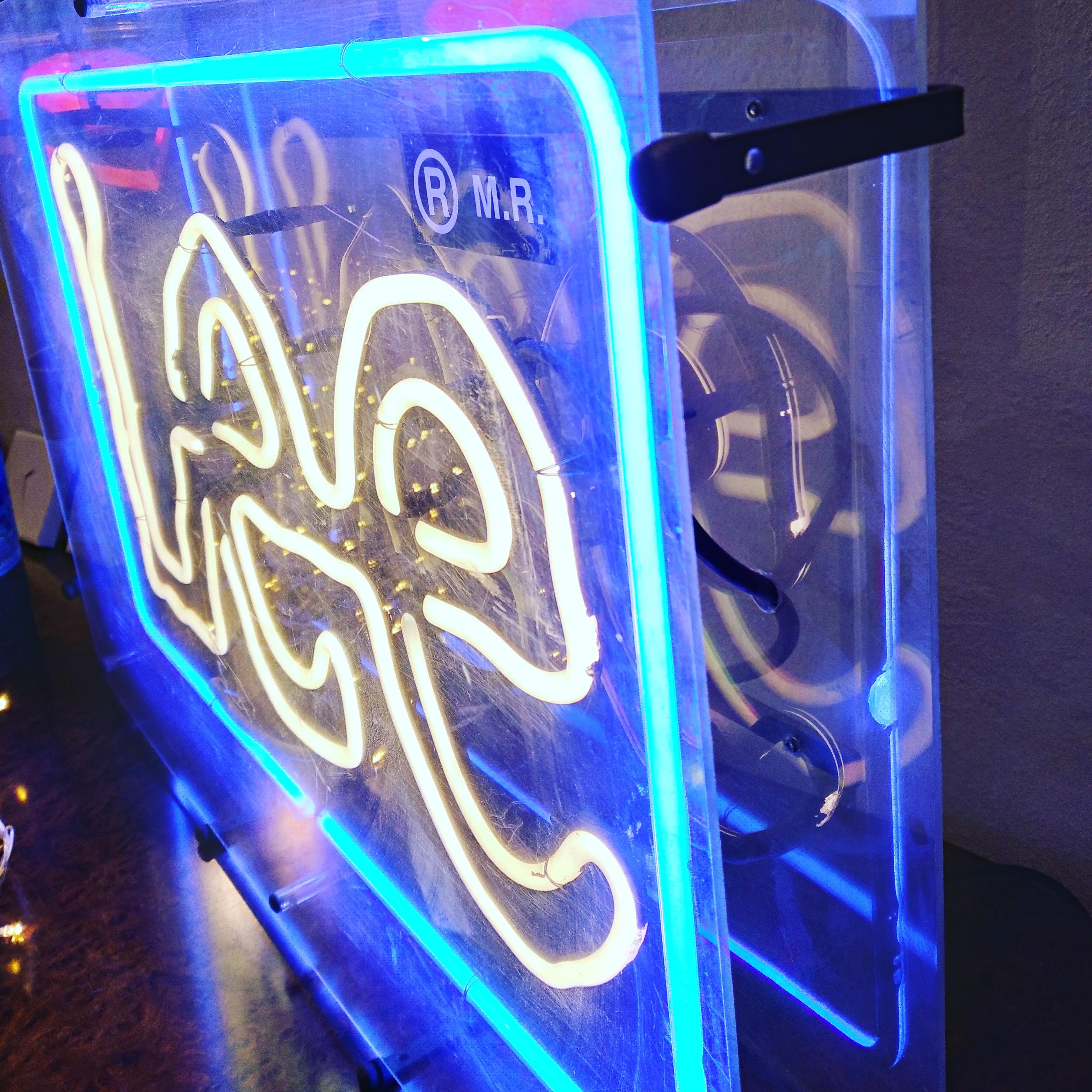 Plastic Lighted Sign from Lee Jeans 'after' Keith Harring For Sale