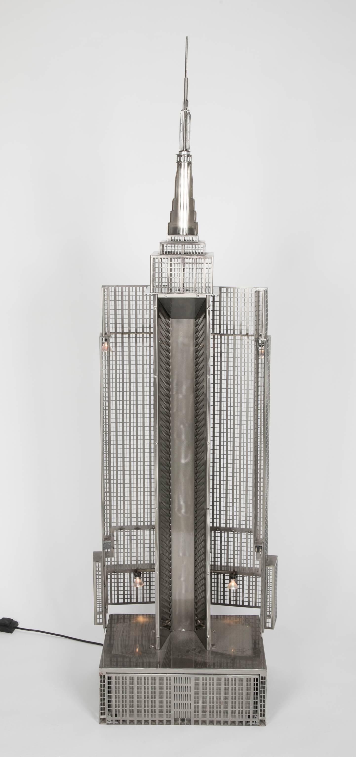 Lighted Steel Sculpture of the Empire State Building 3
