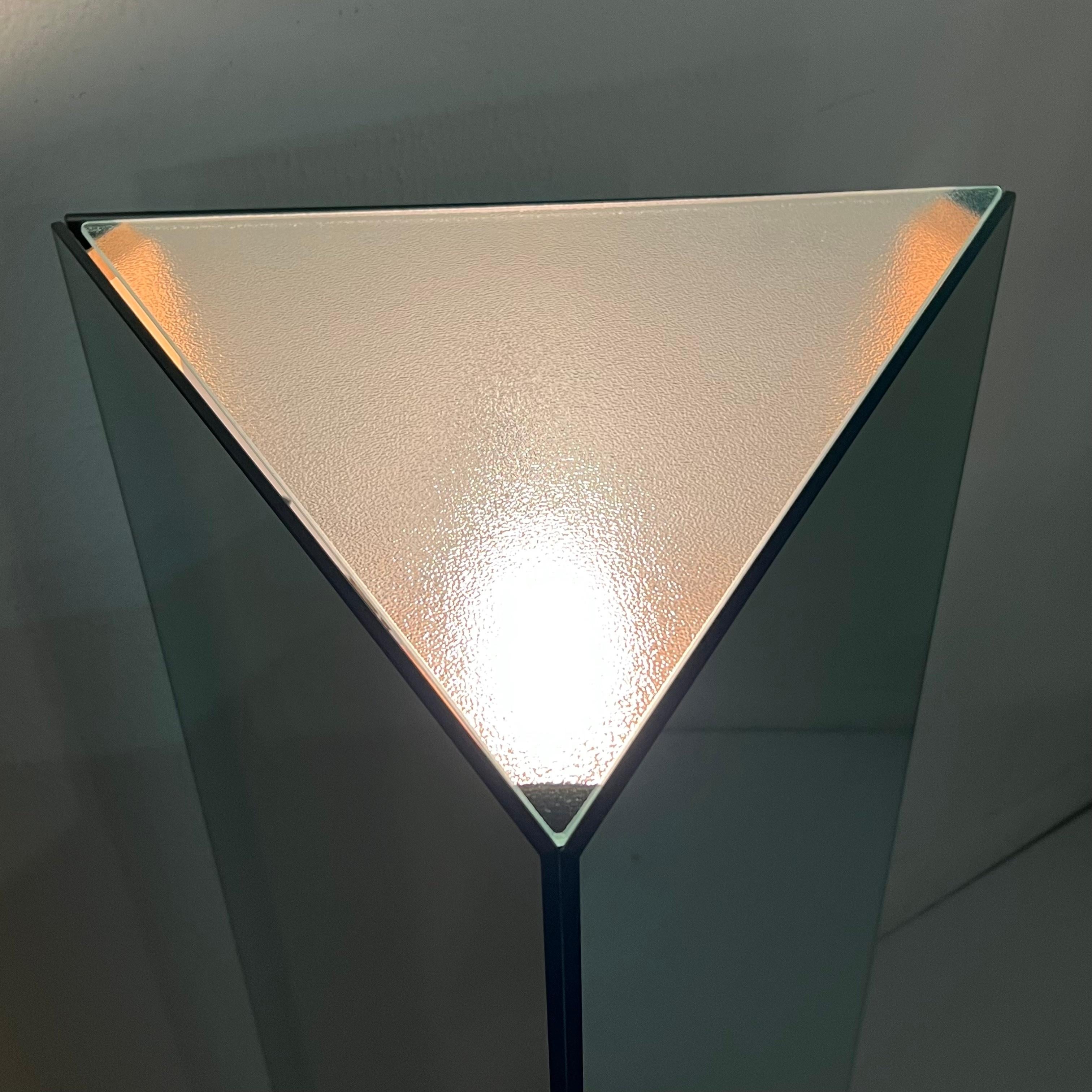 Lighted Triangular Mirrored Pedestal (3 Available) For Sale 10