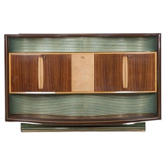 Beleuchteter Vittorio Dassi "Midcentury" Barschrank aus den 1950er Jahren