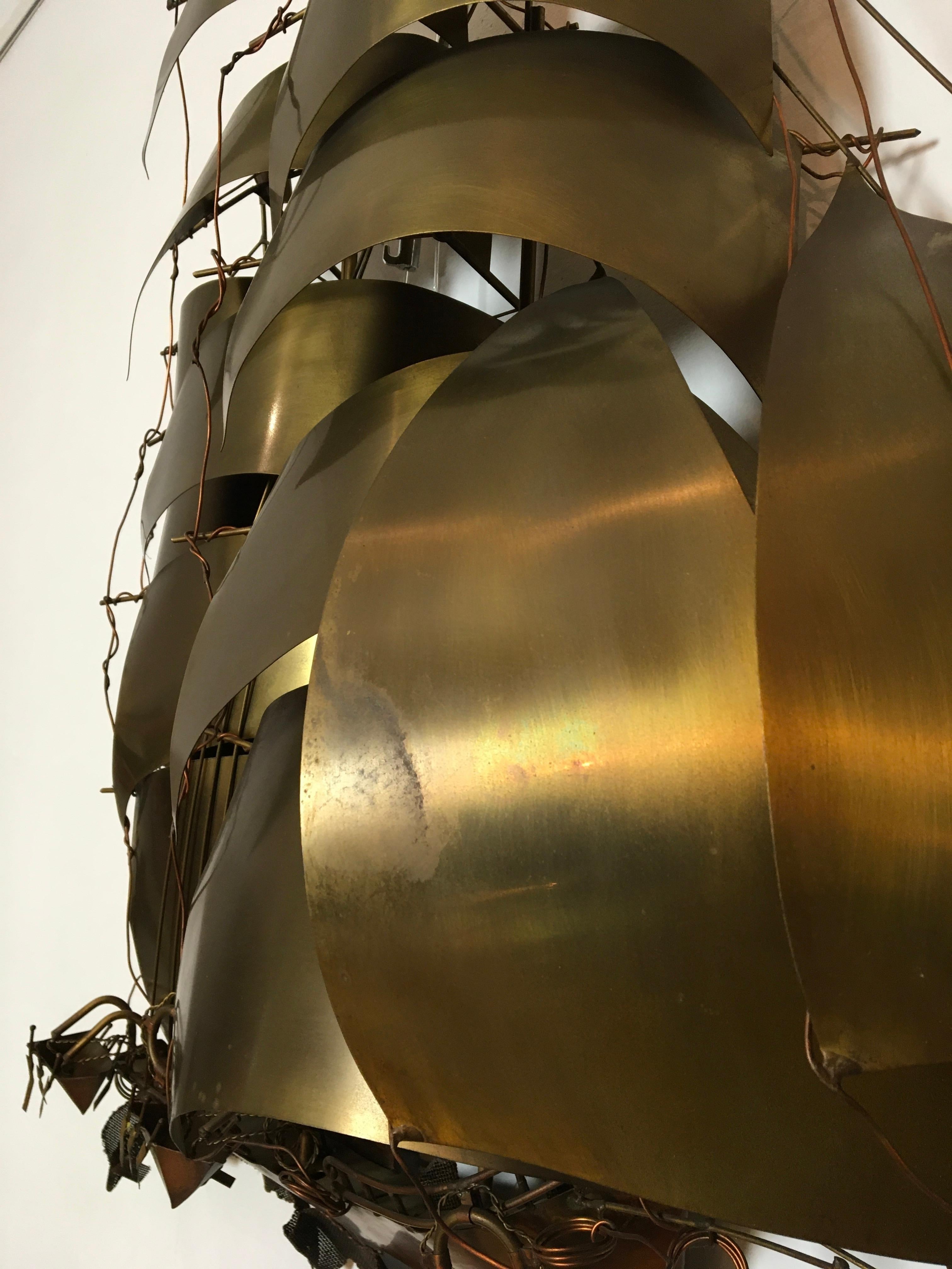 Beleuchtete Wandskulptur Segelboot von Daniel D'Haeseleer, Belgien im Angebot 2