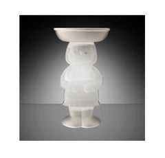Lighted White Amanda Side Table by Favaretto&Partners